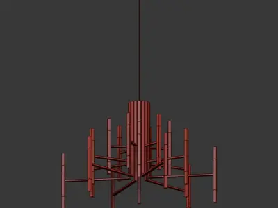 The Light LED Chandelier BlackandGold 3D model