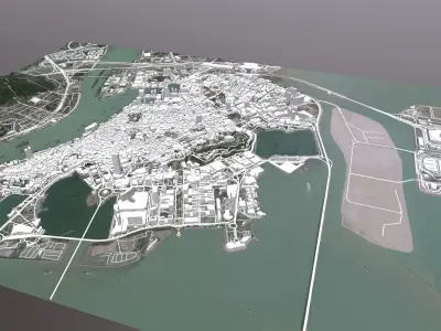 Cityscape Makao China  3D model