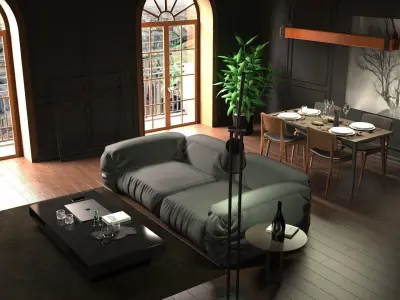 Paris 2021 Modern Living Room 3D model