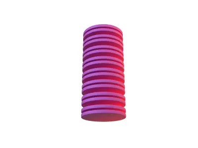 Nand Flash Memory QLC Structure v1 007 Low-poly 3D model