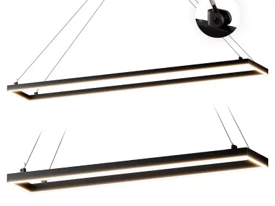 Piazza LED Rectangle Pendant 30 and 48 by Kuzco Lighting  3D model