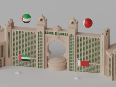 Atlantis The Palm Hotel Dubai UAE 3D model