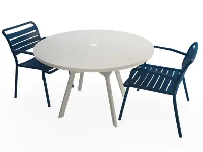 Ocean Outdoor Tables and Chairs 3D model