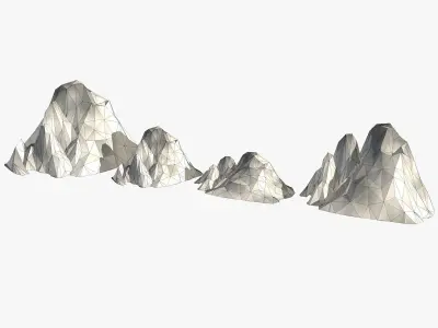 Mountain Landscape Low-poly 3D model