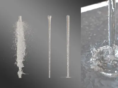 7 Water Drops Collection 3D model