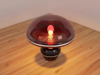 Retro Lamp Low-poly 3D model