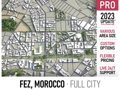 Fez - city  Low-poly 3D model