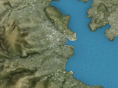 Hobart - 3D City Topography Terrain 3D Model Pack