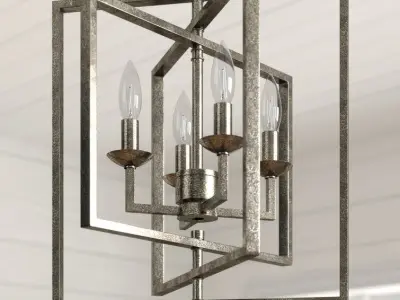 Zoe Light Geometric Chandelier 3D model