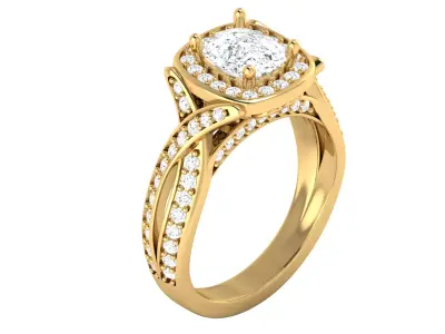 Women Ring  Render 3dm STL OBJ FBX Details 3D print model 97