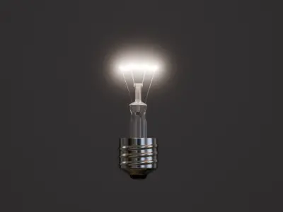 Realistic 3D model of a classic light bulb 3D model