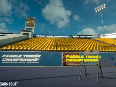 Padel Tennis court - sports ground 3D model
