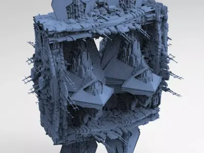Hellraiser Cube Space station Huge 14 3 3D model