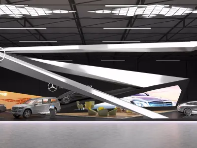 Exhibition Stand Stall Booth Low-poly 3D model