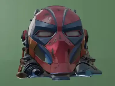 Futuristic Helmets scupture v1  3D print model