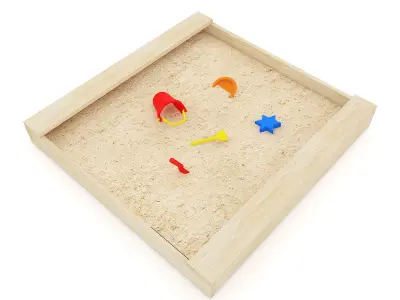 Wooden Sandpit 3D model