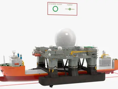  Blue Marlin Heavy Lift Vessel with Sea SBX Rigged 