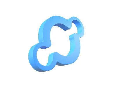 Helium Coin V4 002 Low-poly 3D model