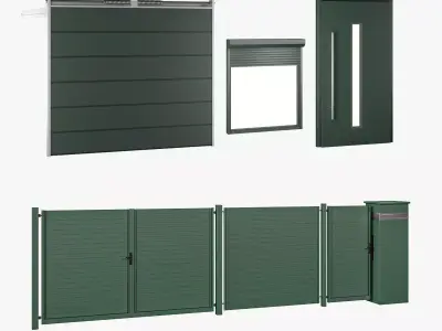 Collection of Gate Window and Door 3D model