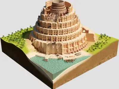 Tower of Babel 3D model