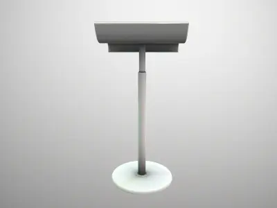 Futuristic Stool Bar Chair Low-poly 3D model