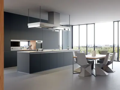 Corona - C4D Scene files - Minimalist Kitchen Interior Scene 3D model