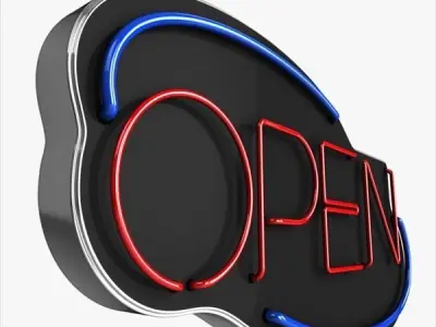 Open Sign 3 3D model