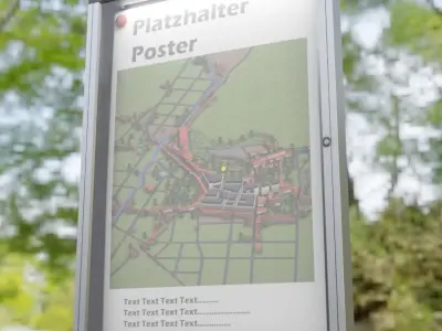 Advertising Objects - Pillar - Billboards - Flags - Skydancer 3D Model Pack