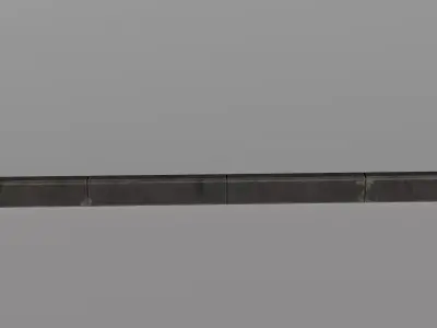 Road curb Low-poly 3D model