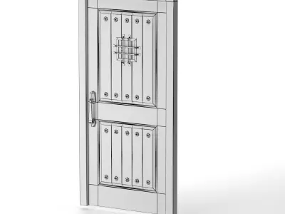 Spanish Door Low-poly 3D model