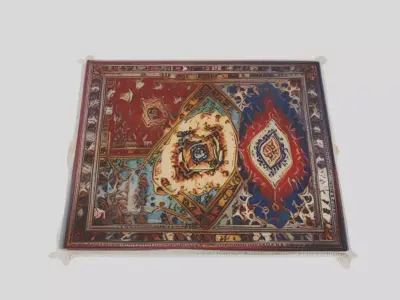 Game Ready Persian Rug and Futuristic City Asset Dummy Pack 3D model