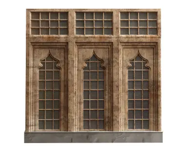 old turkish door set 134 Low-poly 3D model