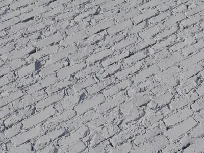 Mixed Reclaimed Brick Wall With Rough Mortar  Texture