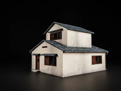JAPANESE BUILDING 006 Low-poly 3D model