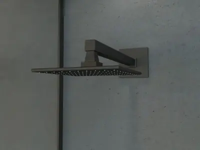 Mens shower grey and black 3D model 3D model