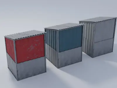 Utility Shed with 4K and 2K Textures Low-poly 3D model