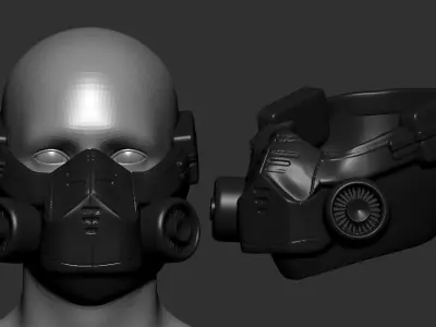 gas mask helmet 3d printable  3D model