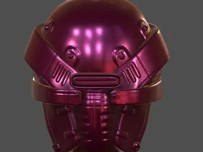 Helmet  pollution ball shaped Low-poly 3D model Low-poly 3D model