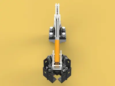 MOUNTED ATTACHMENT ARM CRANE TRUCK BULLDOZER EXCAVATOR TRACTOR 3D model