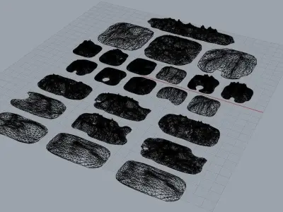 Sharp Eroded Terrain 3D print model