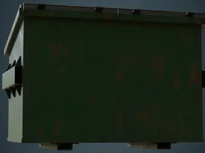 Dumpster 3B Low-poly 3D model