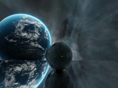 Space Environment HDRI  Low-poly 3D model