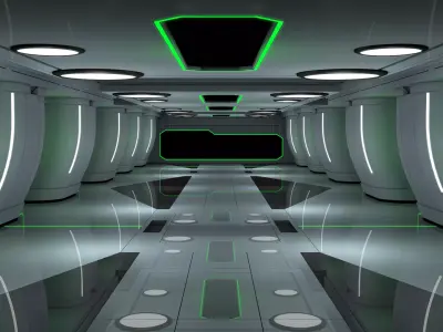 Sci Fi Interior 3D model 41