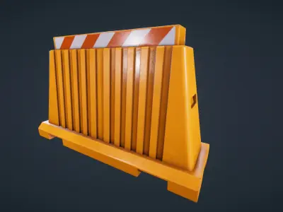 Jersey Water Barrier Low-poly 3D model
