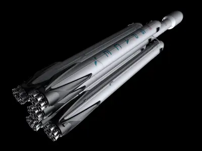 Falcon Super Heavy  3D model