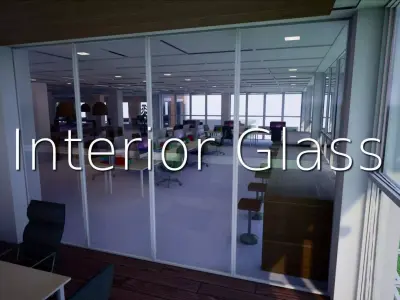 Interior Glass SHC Quick Office Low-poly 3D model