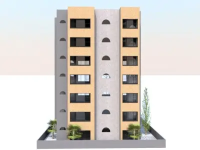 6 floor residence architecture modal code 110  Low-poly 3D model