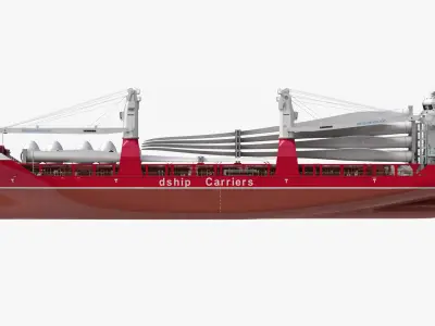  Cargo Ship Charlie with Wind Turbine 