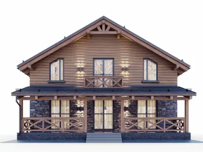Chalet Style House 3D model