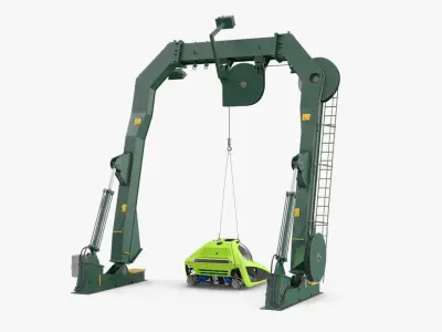  Marine Crane with Submarine 